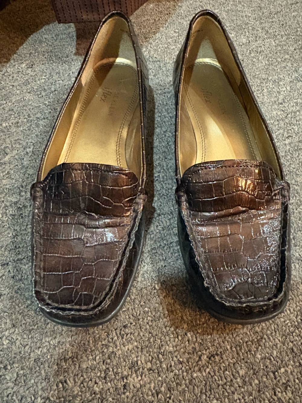 Embossed Ann Klein Loafers